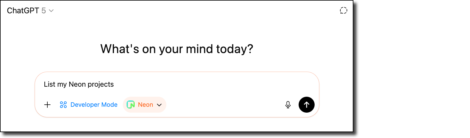 ChatGPT with Neon MCP Server